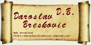 Daroslav Brešković vizit kartica